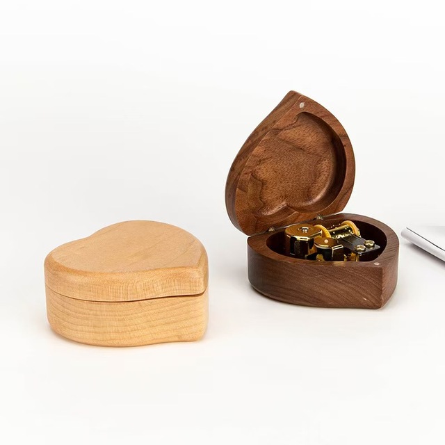 Vibrant 15/30 Tone Hand Crank Paper Tape Music Box Square Wooden DIY Musical Box with Metal Movement for Composing Music