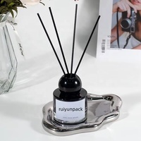 Bouteille vide noire de diffuseur de roseau de luxe de 50ml 100ml 120ml 150ml 200ml