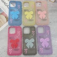 Coque de téléphone Cœur + Nœud pour modèles Redmi Xiaomi Huawei Android, design Coquette et mignon, dos brillant, pare-chocs protecteur, vente en gros