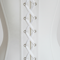 Service OEM ODM 2026 – Haut corset bandeau blanc 100 % coton popeline avec volants ornés et ruban au dos, style Coquette, pour le printemps