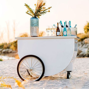 Op maat gemaakte goedkope snoepkar, koel drankenkar, metalen mobiele koffiekar te koop met wielen, geschikt voor foodshops en restaurants - Product Image 4