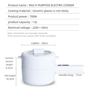 Sartén antiadherente eléctrica <span class=keywords><strong>de</strong></span> cerámica para estudiantes, sartén eléctrica <span class=keywords><strong>de</strong></span> una o doble capa con logotipo personalizado - Product Image 6