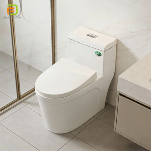 Moderni WC con Scarico a Sifone, Toilette Allungata in Ceramica, WC Monoblocco Sifonico per Hotel - Product Image 3