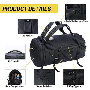 Free sample Men's Travel <b>Gym</b> Duffel <b>Bag</b> with Shoe Compartment, Customized Portable Duffle <b>Gym</b> <b>Sports</b> Sneaker <b>Bags</b> - Product Image 4