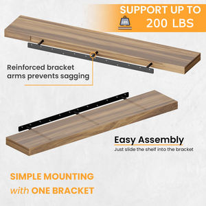 Soporte de Pared Flotante Resistente de 32 Pulgadas, Soportes de Acero Sólido, Soportes Ocultos Invisibles para Montaje en Pared de Madera - Product Image 3