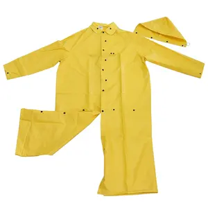 China factory hot sale of Wholesale waterproof rainwear for adults pu pvc jacket suit raincoat