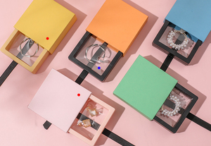 Treo nhựa <span class=keywords><strong>3D</strong></span> đồ trang sức hiển thị đồ trang sức bao bì trường hợp nổi khung Pet bay lên hộp với chủ - Product Image 6