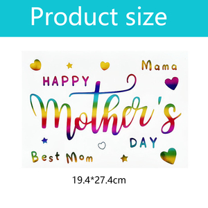 Buona festa della mamma Bobo lettere decalcomanie e adesivi palloncini Bobo in PVC trasparenti decorazioni per festeggiare la festa del papà - Product Image 3