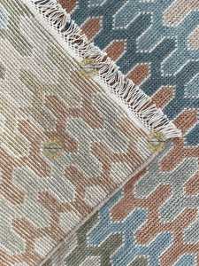 Tapis Oushak moderne noué à la main, tapis Oushak orange, tapis en laine pour salon, salle à manger, tapis Oushak pastel, tapis fait main - Product Image 4
