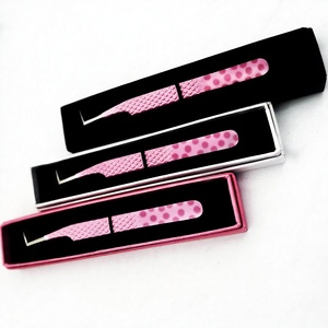 Pinzas Profesionales para Pestañas de Acero Inoxidable, Diseño Plateado con Punta Brillante, Logotipo Personalizado, Pinzas con Recubrimiento Rosa/Papel, Empaque en Caja de Cartón - Product Image 5