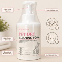 ZouRunAn Schiuma Detergente a Secco per Animali Domestici 500ml 17.59oz con Tappo Protettivo, Estratto Vegetale Delicato Non Irritante, Vendita all'Ingrosso