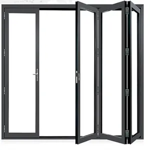 Y-TOP 2023 сделано в Гуандуне алюминиевые закаленные стеклянные складные двери веранда складные двери алюминиевые входные двери