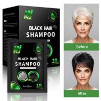 Champú de Color de Cabello Instantáneo Natural en Sachet, Envío Rápido, Venta al por Mayor, Tinte de Cabello Negro Semipermanente