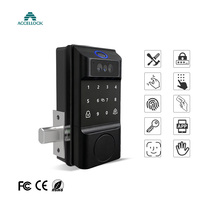 Serrure intelligente de haute qualité avec carte RFID électrique, Wi-Fi, Cloud, TTlock, application Tuya, reconnaissance faciale, sécurité de niveau C, porte en bois/acier WX08