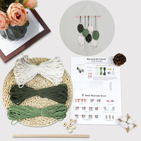Tapisserie murale à franges en forme de feuille, style bohème, tissée à la main, en fibre de polyester de haute qualité, kit DIY créatif, décoration murale suspendue pour débutants, avec tutoriel