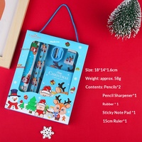 Coffret Cadeau de Noël – Ensemble de Papeterie 6 Pièces avec Crayons à Mine Dure HB pour la Rentrée Scolaire, Idéal pour Étudiants et Enfants