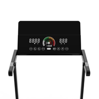 Tapis roulant à inclinaison automatique avec écran tactile LED, table d'ordinateur portable réversible avec capteur de fréquence cardiaque