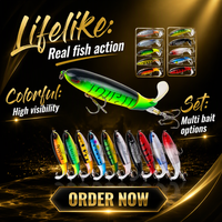 Leurre de pêche en silicone de simulation 10 cm Whopper Plopper pour la pêche au bar en rivière et en lac, accessoires de pêche en plein air