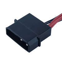 Hub Pemisah Kipas 3 Port, Kabel Kipas Molex 4Pin ke Triple 3/4Pin, Pengaturan Kecepatan Mode Ganda untuk Kipas Pendingin PC Desktop