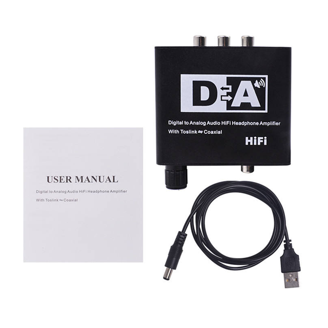 DAC Audio Decoder Optical Coaxial  Digital to Analog Converter with Volume Adjust Coaxial 5.1 Fiber Converter