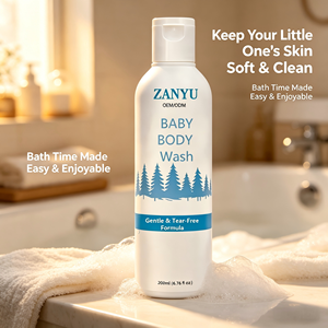 Gel Pembersih Tubuh Bayi Lembut Bebas Air Mata dengan Ekstrak Alami Oat Calendula Formula Melembapkan 200ml untuk Bayi 0-3 Bulan Vitamin <span class=keywords><strong>B5</strong></span> <span class=keywords><strong>E</strong></span> - Product Image 3