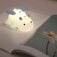 Veilleuse LED moderne en forme de dragon avec contrôle tactile en silicone RGB blanc chaud, intensité réglable, rechargeable par USB pour bébés et enfants