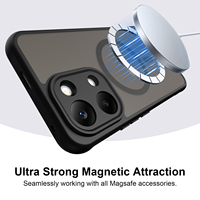 Pour POCO X8 Pro Max Étui mat magnétique avec charge sans fil, coque arrière antichoc, étui de téléphone magnétique givré M8 PRO