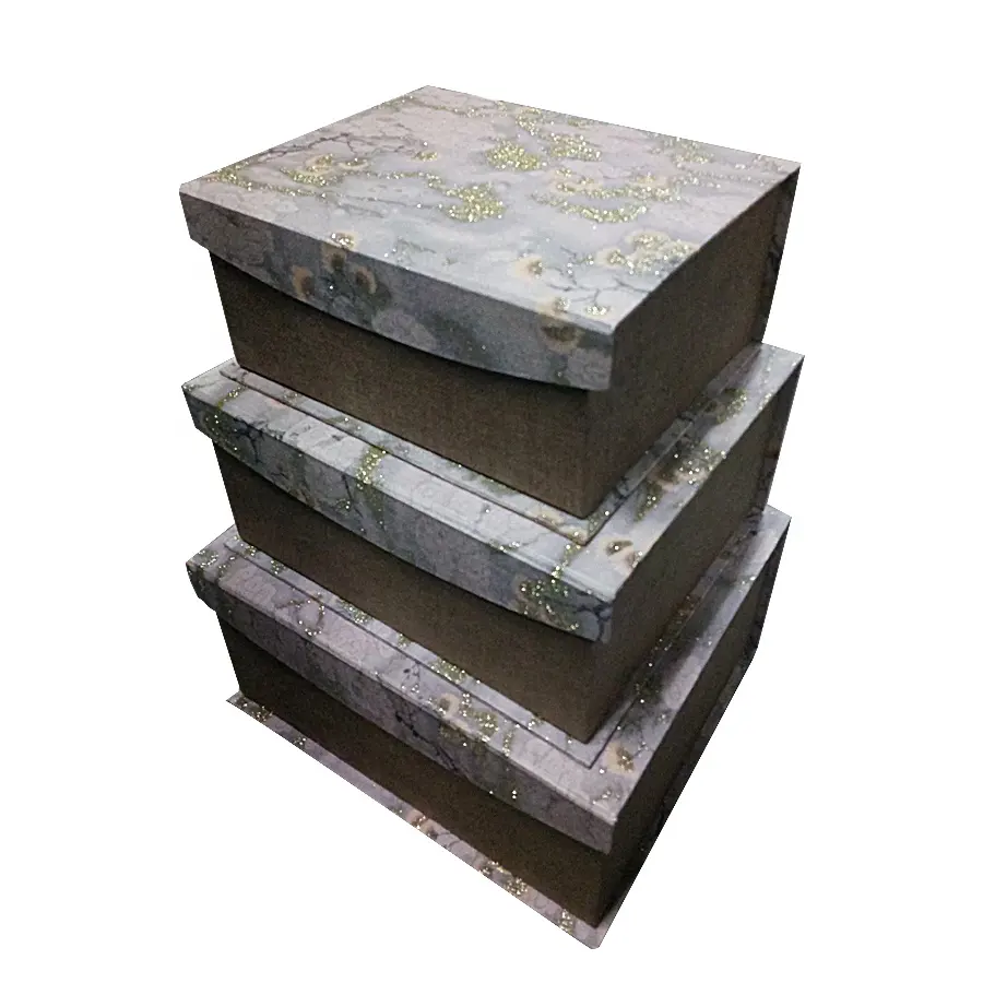 Bán hot chất lượng cao vỏ sò hộp lưu trữ các tông nhấp nháy tổ chức cho món quà trình bày hộp giấy