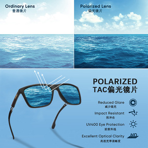 Gafas de Sol de Moda Matlrxs, Rectangulares, Polarizadas, UV400, Unisex, para Exteriores, P1806 - Product Image 2