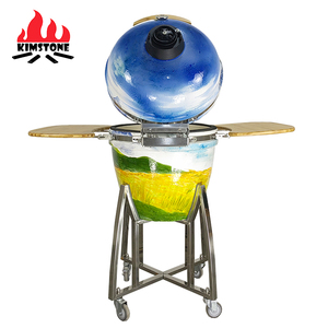 KIMSTONE Griglia a Carbone da 21 Pollici, <span class=keywords><strong>Barbecue</strong></span> Kamado in Ceramica, Tandoor Disegnato a Mano - Product Image 5
