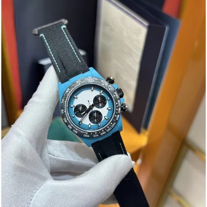 Montre mécanique Drioshipping DIW avec mouvement 4130 personnalisé, cadran en fibre de carbone, montre de luxe pour homme - Product Image 4