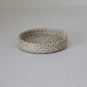 Mini bandeja redonda de algas marinas, bandeja portátil tejida a mano vietnamita para servir algas marinas para decoración del hogar, venta al por mayor de alta calidad - Product Image 1