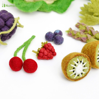 Ensemble de légumes et fruits en feutre faits main, personnalisés en gros, en forme de brocoli doux, pour jeu d'imitation