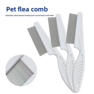Pettine Antipulci in ABS e Acciaio Inox per Animali Domestici, Strumento di Toelettatura a Denti Fini per Cani e Gatti, Manico Antiscivolo per Rimuovere Pulci e Zecche - Product Image 3