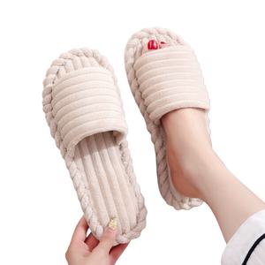 Zapatillas de Maternidad de Invierno para Mujer, con Punta Abierta, para Interiores y Exteriores, Suela Gruesa, Cálidas, de Felpa, con una Sola Correa, de Algodón, para Pantuflas, Transfronterizas - Product Image 3