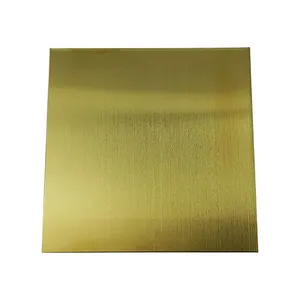 1.0mm Thick SS 430 201 304 304L 316L Hot Rolled Gold Metallic Color Decorative Stain Steel Plate 8K Mirror Stainless Steel Sheet