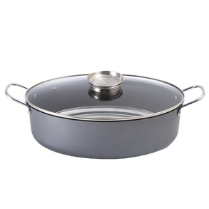 Large Non Stick <b>Steamer</b> For Fish Seafood 7L Dual Layer Induction Compatible Steam Pot - Product Image 3