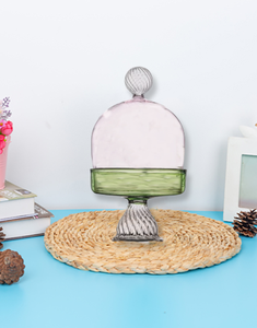 Wholesale Customized Serving Glass Cake Stand Display <strong>Dessert</strong> <strong>Tray</strong> With Dome - Product Image 2