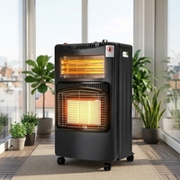 Chauffage mobile au gaz butane, propane et gaz naturel 4,2 kW, chauffage rapide, revêtement en fer, chauffage infrarouge par pulvérisation, certifié CE, chauffage au gaz GPL et électrique