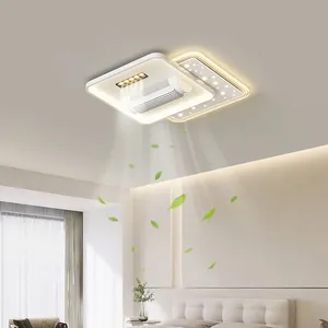Quạt Trần yên tĩnh vô hình không lá quạt điện LED đèn điều khiển từ xa quạt chiếu sáng cho phòng khách phòng ngủ - Product Image 3