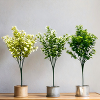 Bouquet d'eucalyptus artificiel en PE, végétation écologique durable pour intérieur, mariage, remise de diplôme, Thanksgiving