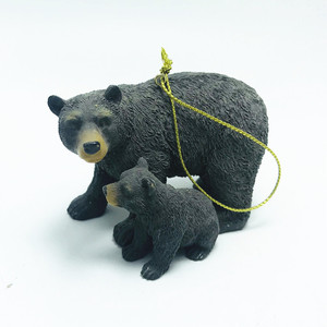 Fatto a mano personalizzato piccolo animale selvatico ornamento di natale personalizzato resina volpe abbraccio pinguino figurina - Product Image 1