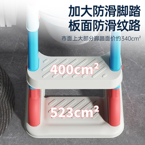 เก้าอี้พับสำหรับเด็ก 3-6 ปี พร้อมที่จับและขั้นบันได วัสดุ PP กันลื่น - Product Image 3