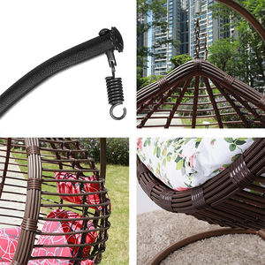 Chaise suspendue <span class=keywords><strong>en</strong></span> rotin PE de patio de haute qualité balançoire <span class=keywords><strong>en</strong></span> <span class=keywords><strong>osier</strong></span> PE balançoire extérieure panier <span class=keywords><strong>oeuf</strong></span> balançoire avec support - Product Image 4