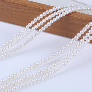 Perles baroques d'eau douce naturelles de 3-4 mm, faites à la main, pour la création de bijoux, pierres de forme irrégulière, blanches, à forte luminosité - Product Image 1