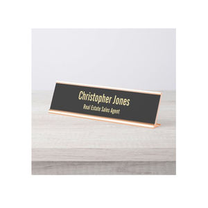 Nach Tabletop <span class=keywords><strong>Name</strong></span> Karte Halter <span class=keywords><strong>Name</strong></span> Display Aluminium Metall Typenschild Büro Schreibtisch <span class=keywords><strong>Name</strong></span> Platte Acryl Tisch Top Zeichen - Product Image 4