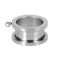 Tunnel d'oreille en acier inoxydable poli miroir avec boucle, dilatateur d'oreille, piercing corporel pour femmes et hommes