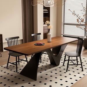 Mesa de Comedor de Madera Maciza de Estilo Vintage, Diseño Rectangular Estable para Uso en el Hogar u Oficina - Product Image 3