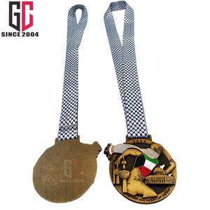 ميدالية ماراثون معدنية رياضية من سبائك الزنك الإمارات دبي الكويت مخصصة 15 عامًا من المصنع - Product Image 2