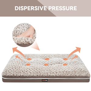 Coussin pour chien HowSaluPet en peluche, rectangle, mousse à mémoire de forme, fausse fourrure douce, lavable, moderne, pour chiens, toutes saisons, usage intérieur - Product Image 3